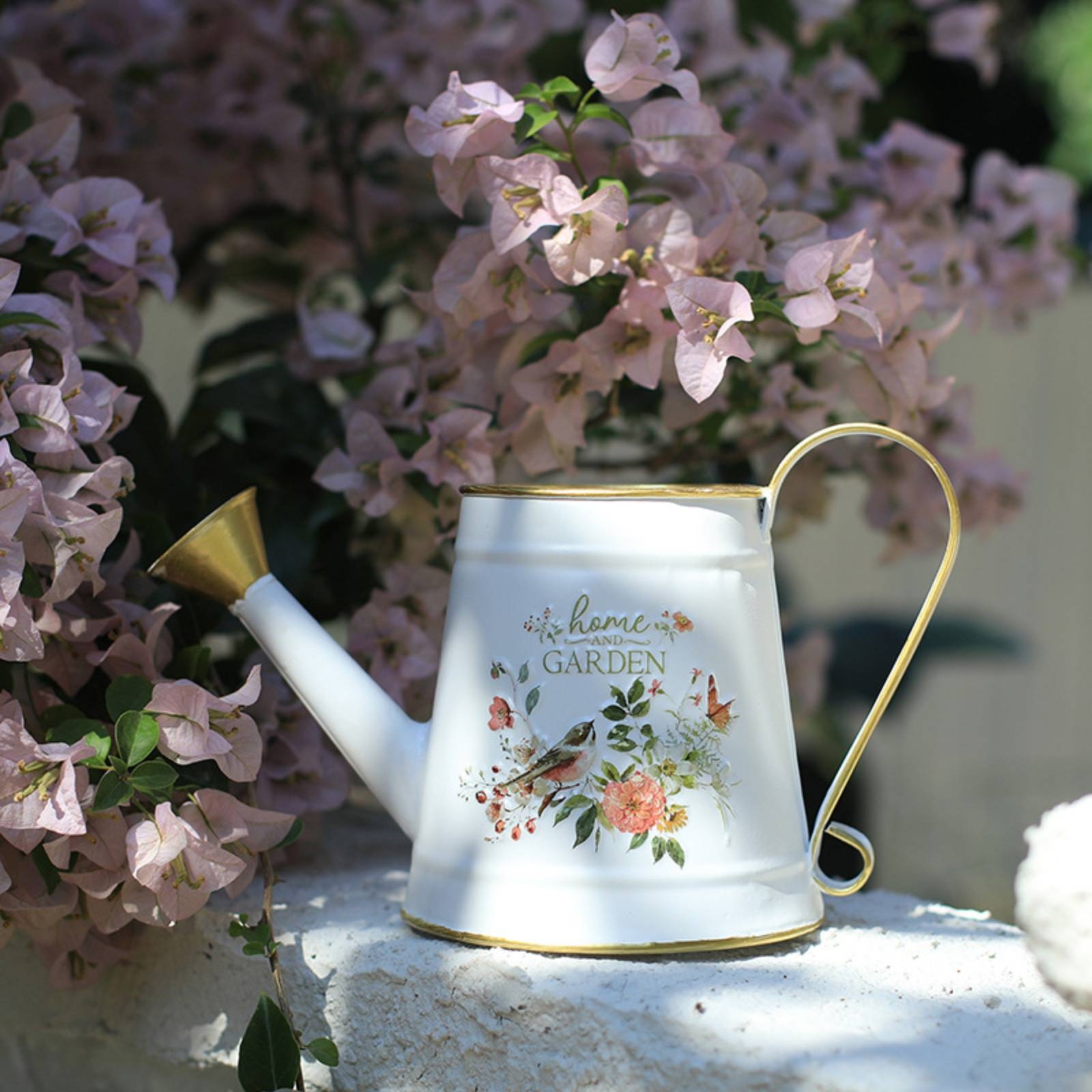 Gardening Tools Watering Can - Metal Watering Can Gold Trim Curved