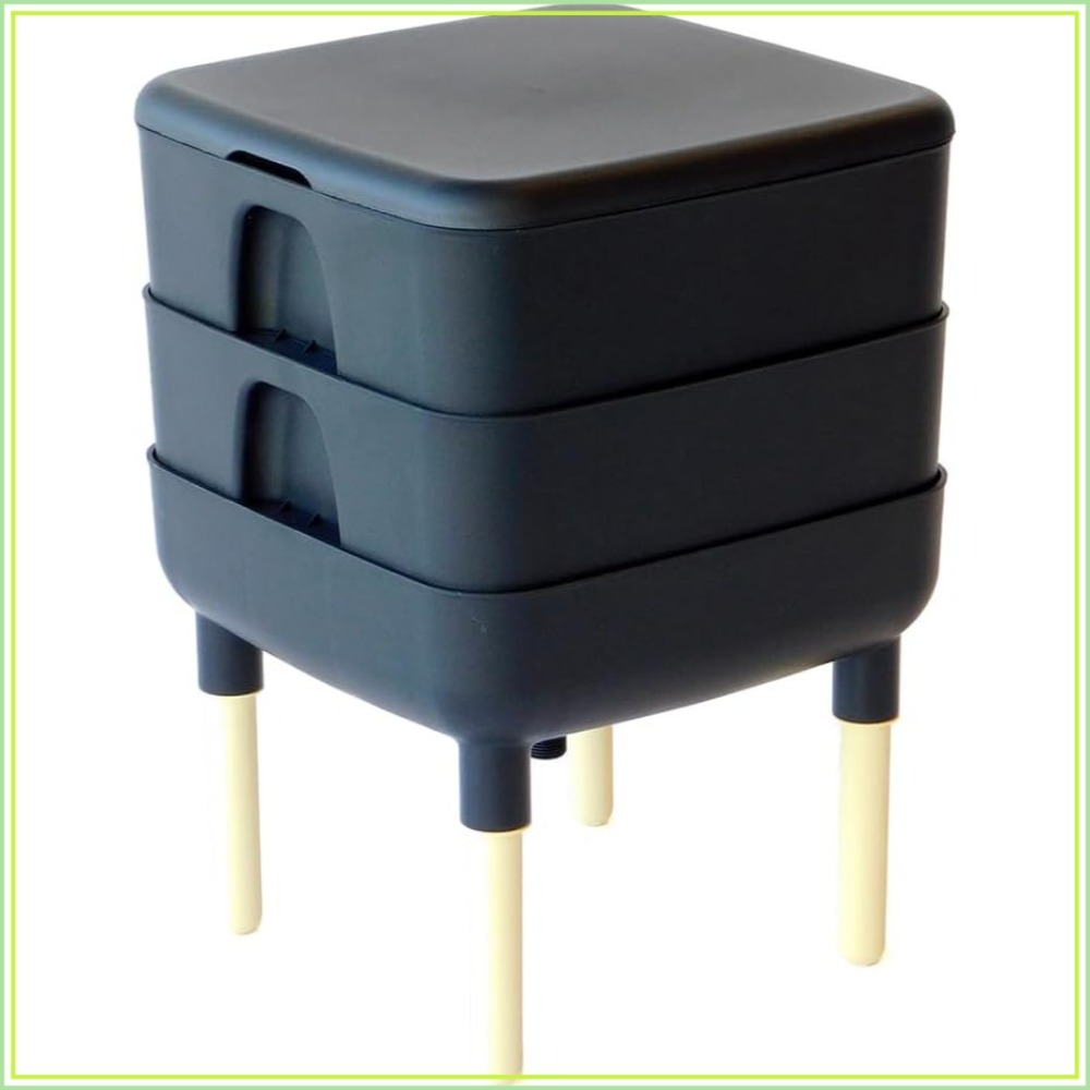 Compost Bin - 2-Tray Worm Composter Bin for Indoor