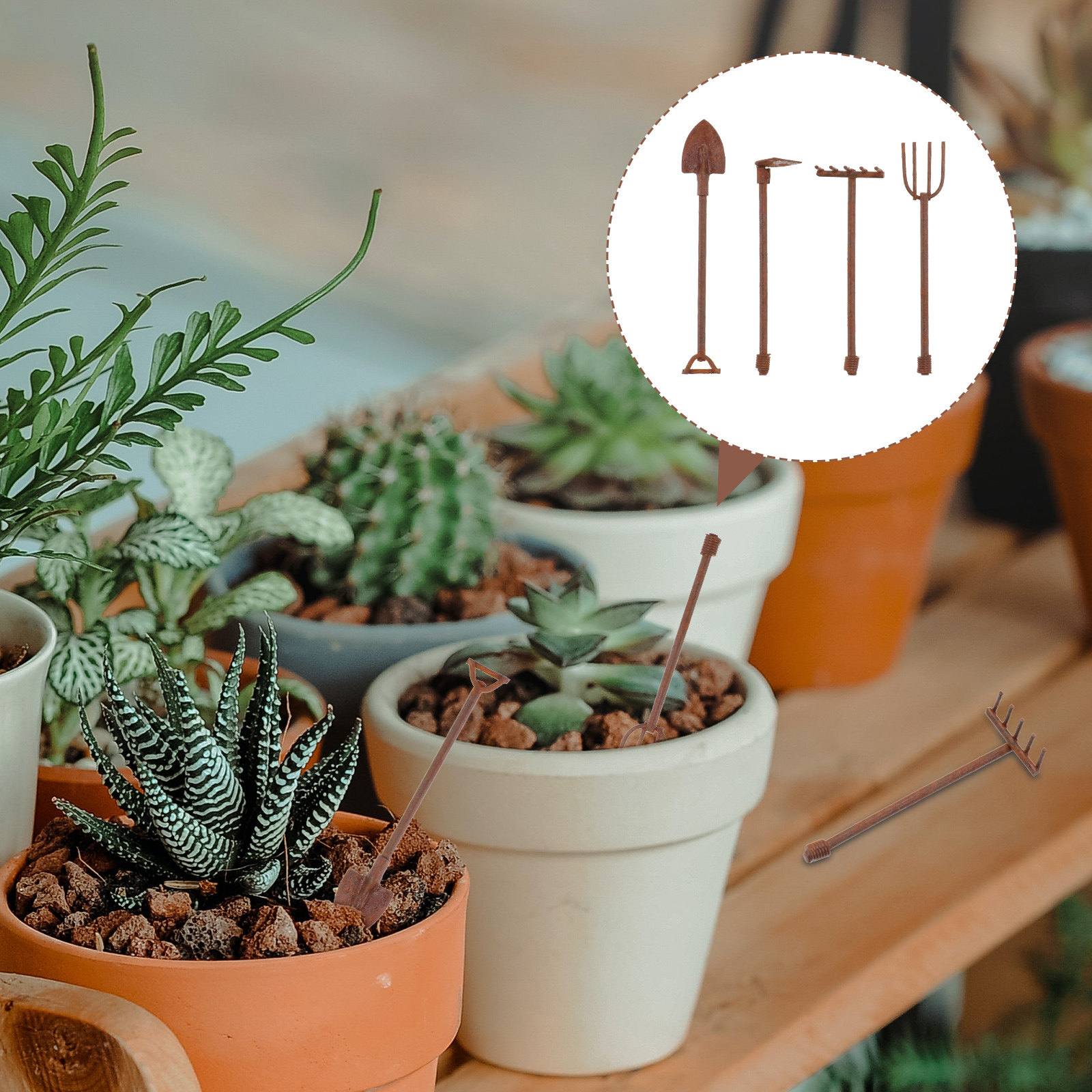 Gardening Tools Vintage - 4Pcs Vintage Mini Gardening Tools Compact
