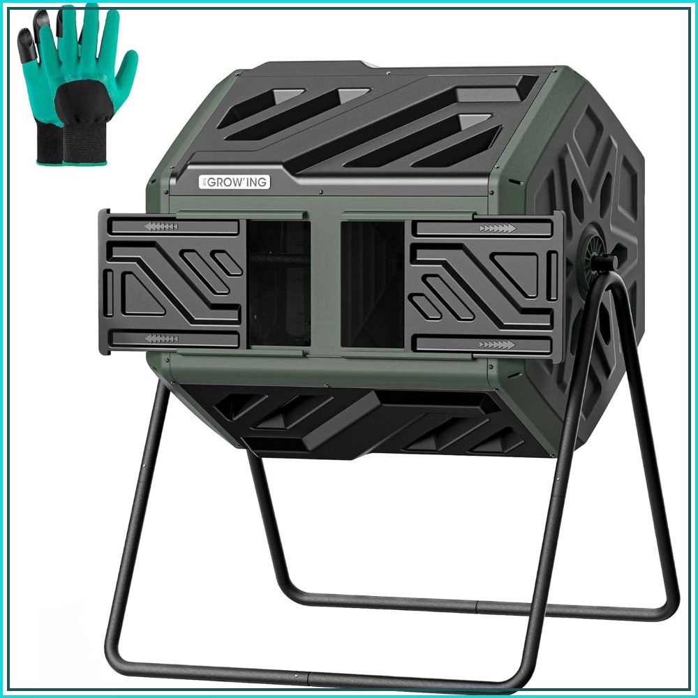 Compost Bin - 43 Gallon Dual Chamber Compost Bin
