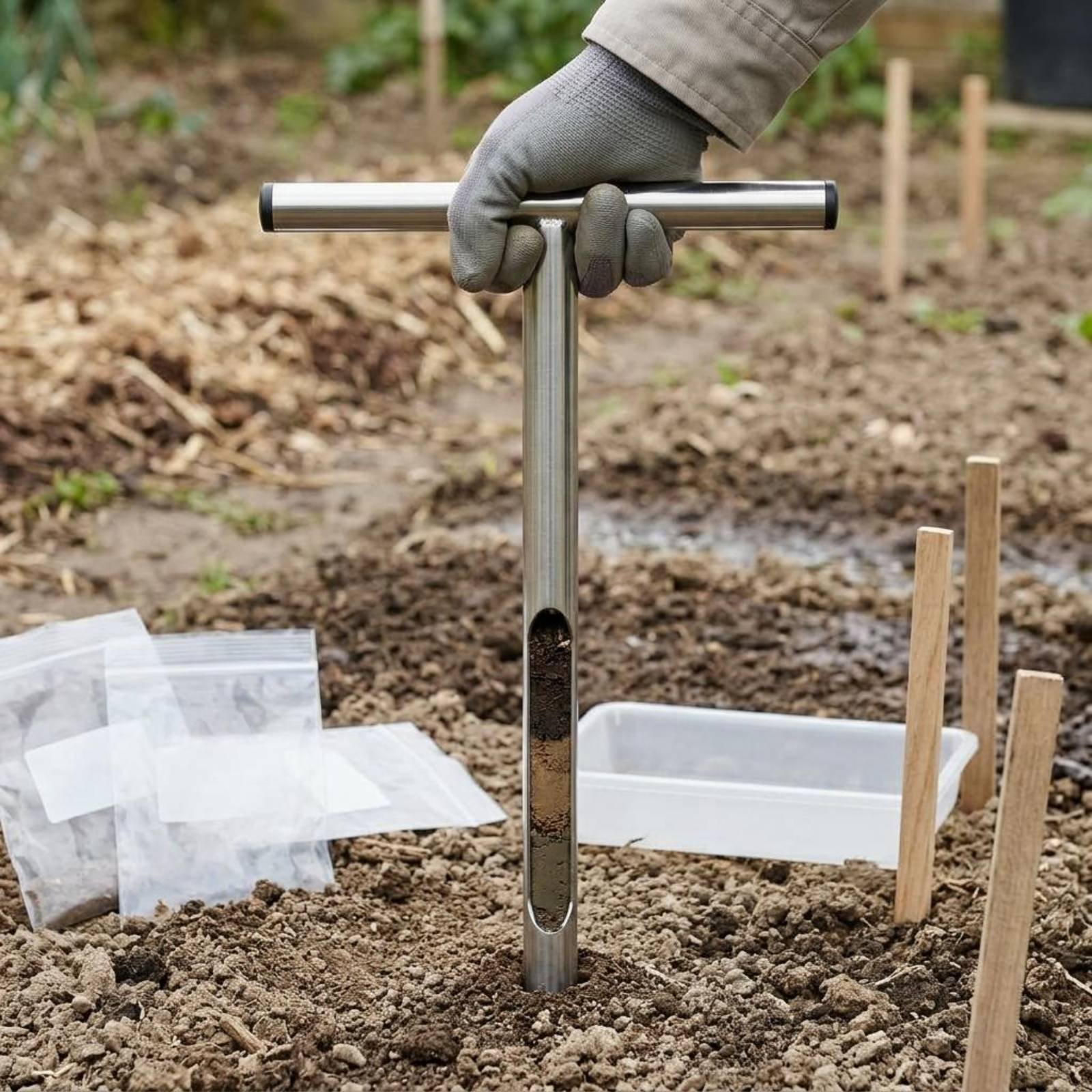 Gardening Tools Uses - Stainless Steel Soil Sampler Easy to