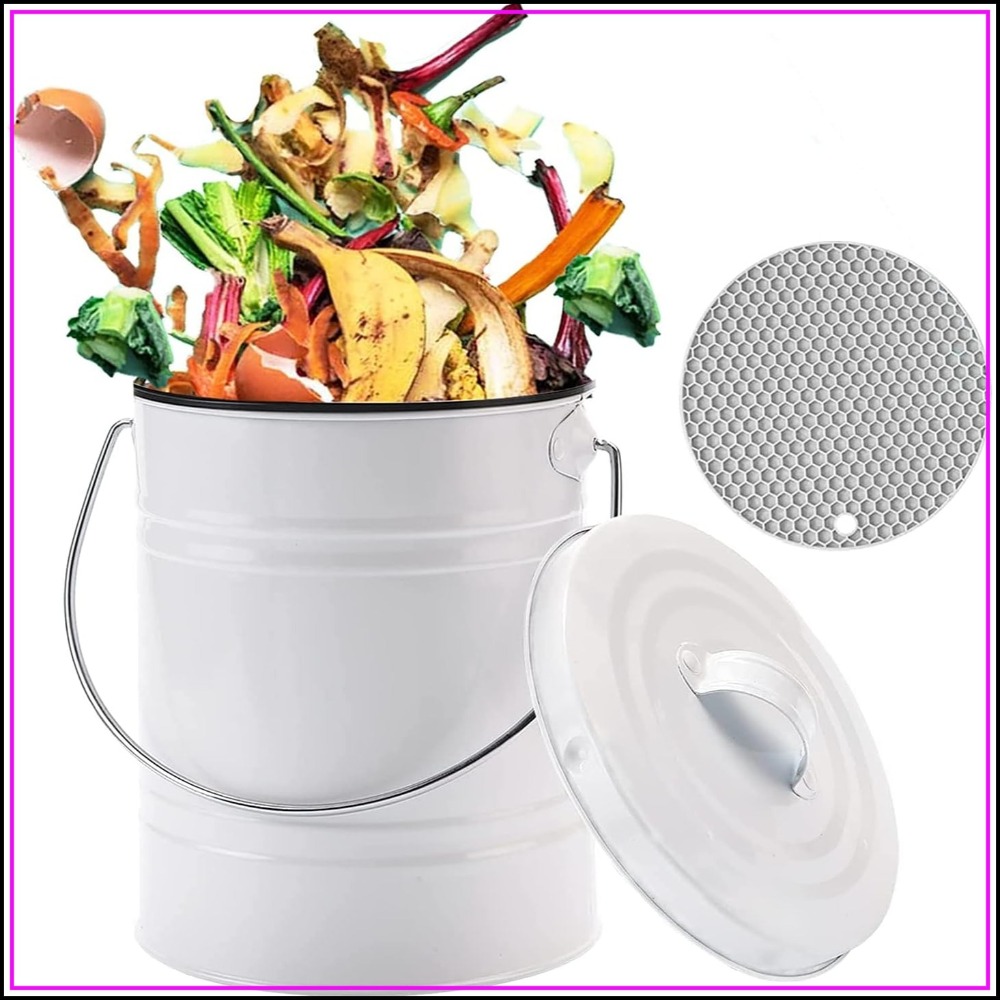 Compost Bin - 1 Gallon Compost Bin for Kitchen