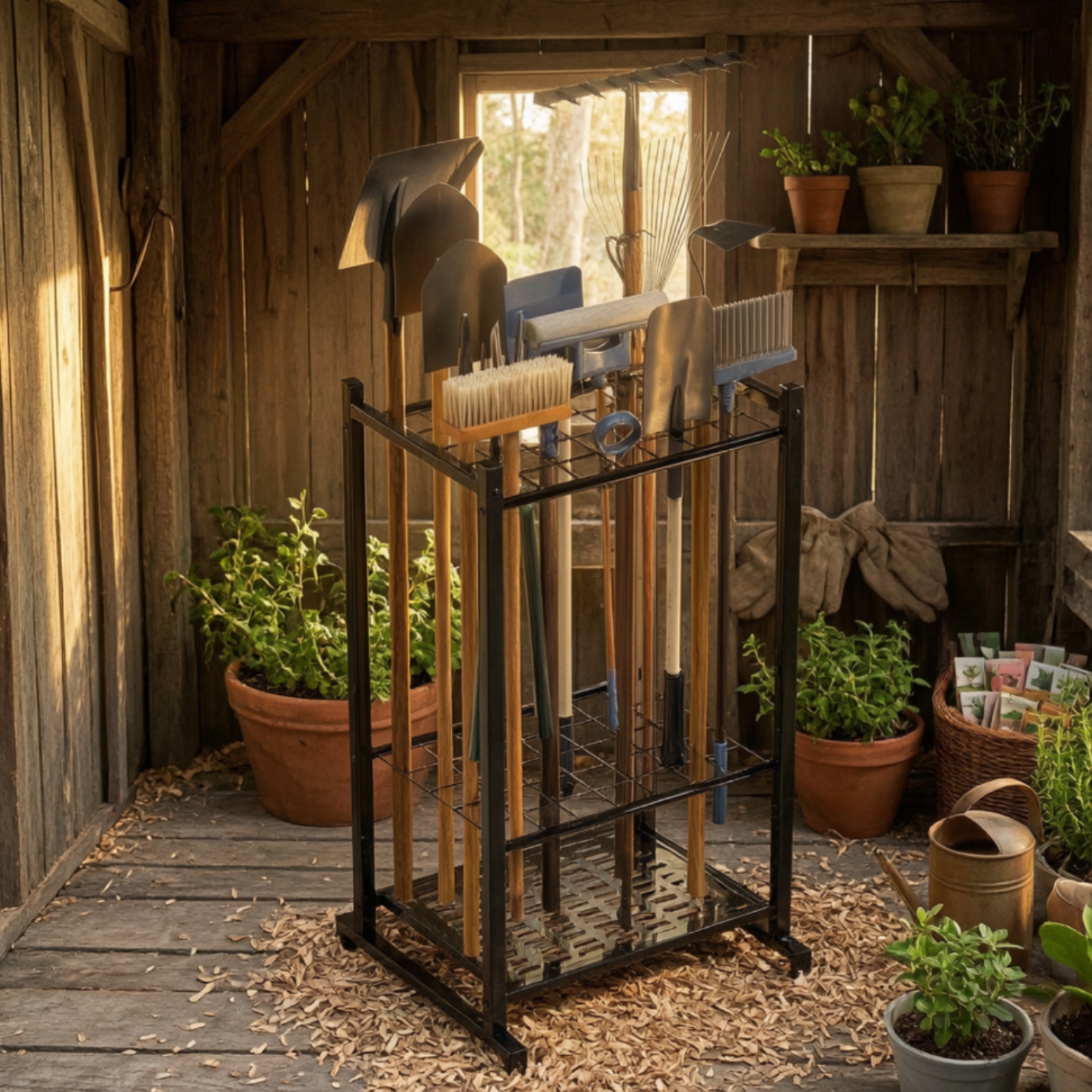 Garden Tool Rack Perforated Bo - Gardening Tools Heavy Duty 评论和价格