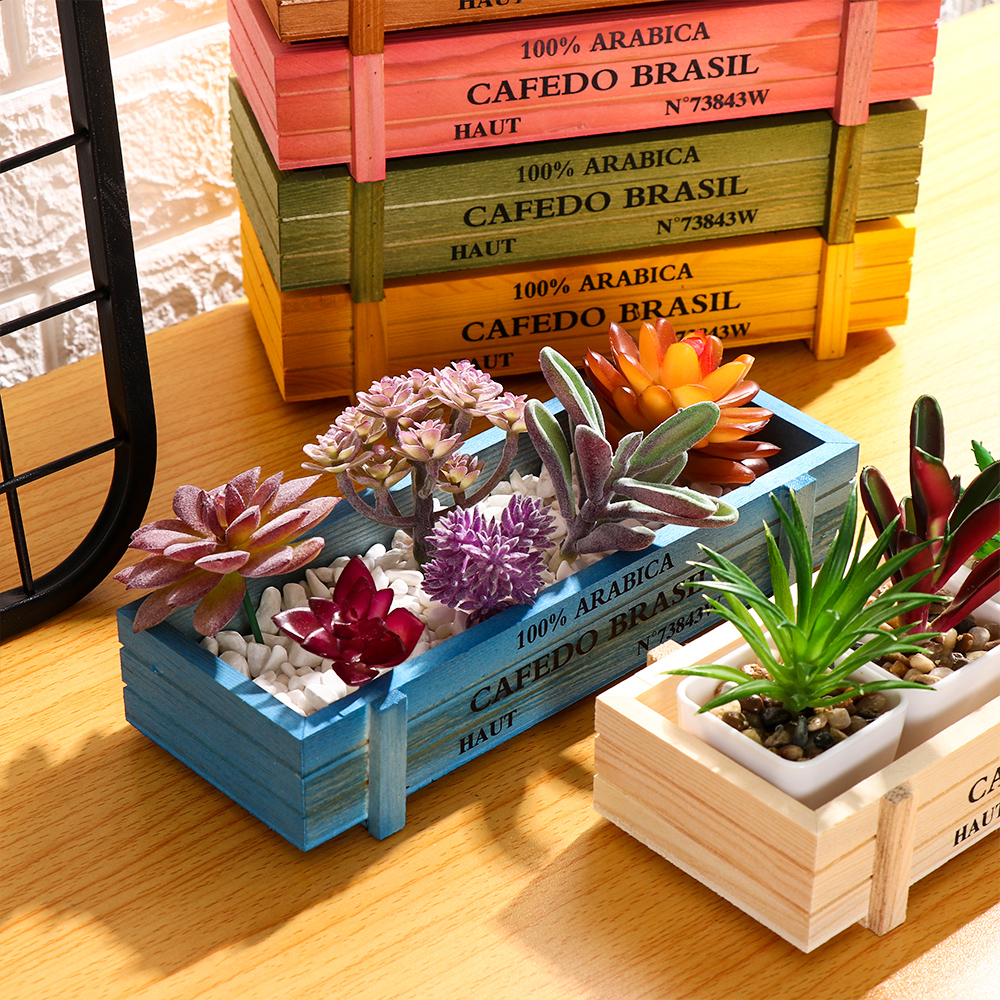 Natural Wooden Flowerpot Garde - Gardening Tools Vintage 评论和价格