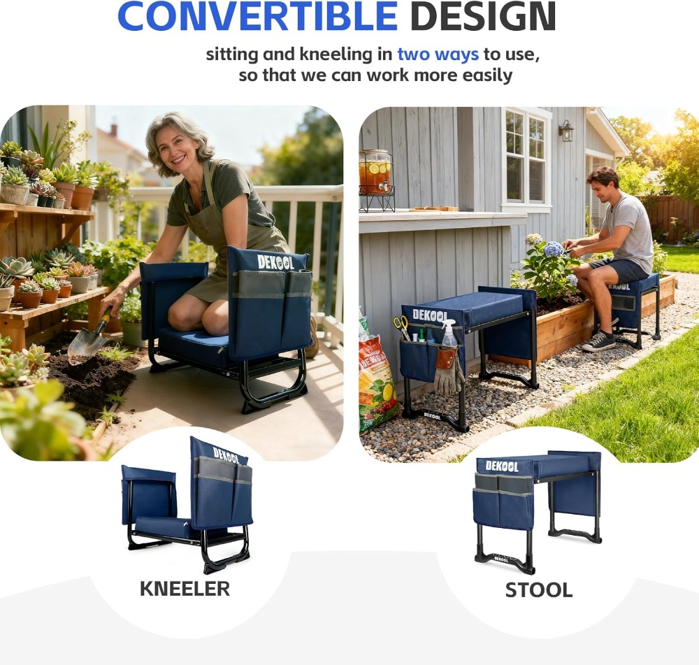 Garden Kneeler and Seat with 3 - Gardening Tools Heavy Duty 评论和价格