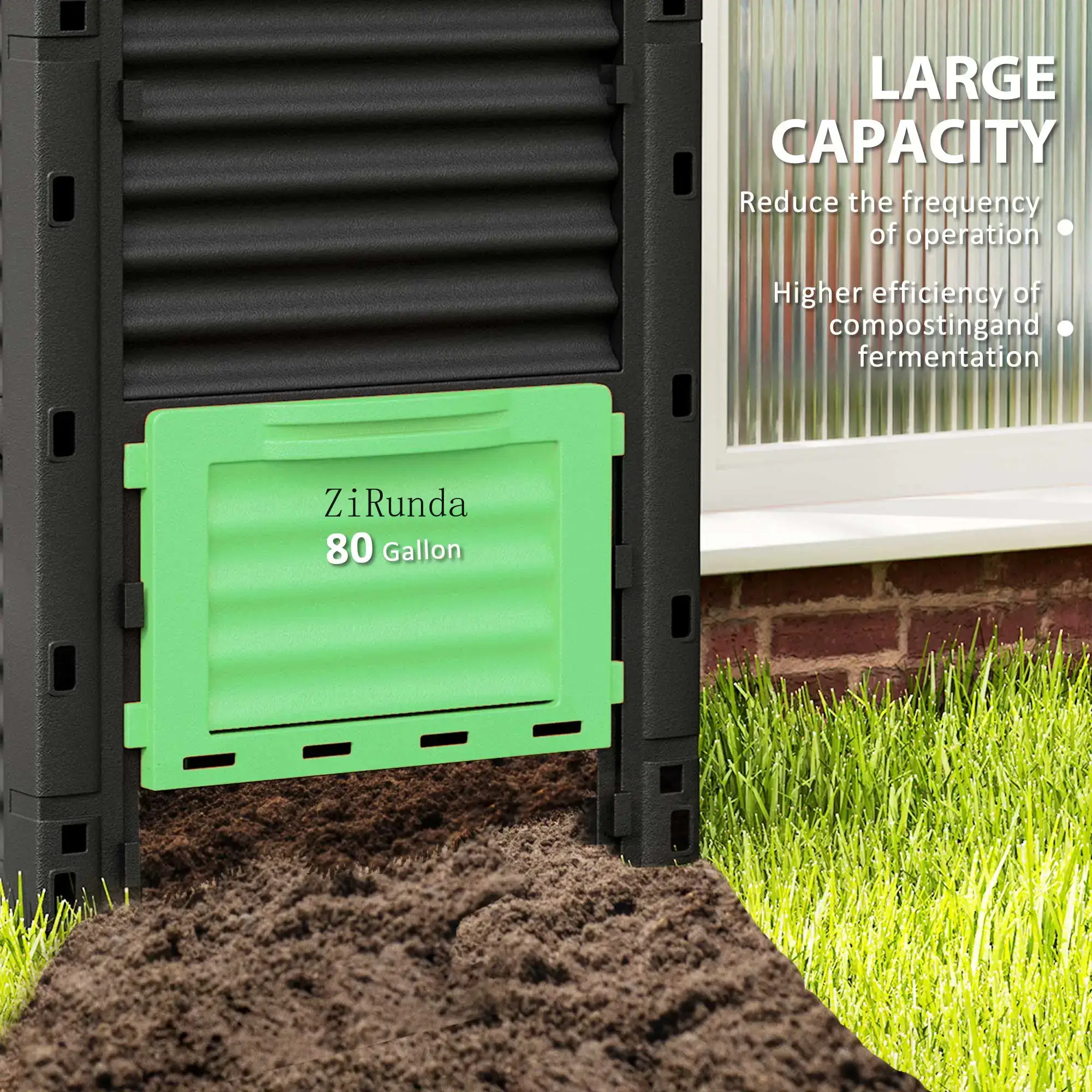 Outdoor Large Capacity Compost - Compost Bin 评论和价格