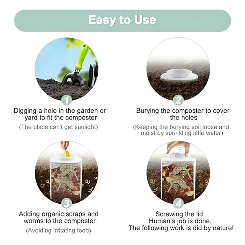 AT44-1 Pcs Outdoor Plastic Com - Compost Bin 评论和价格