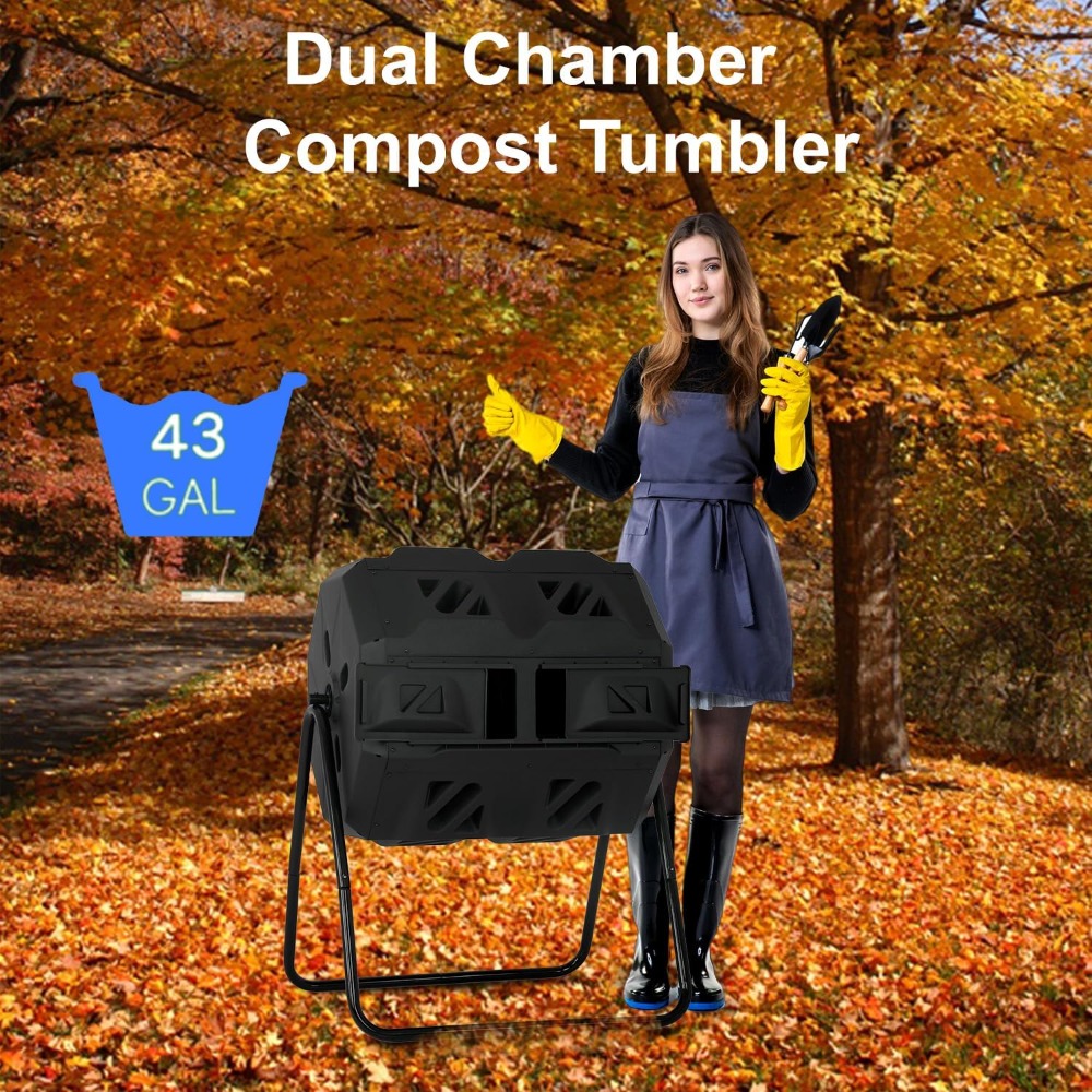 43 Gallon Dual Chamber Tumblin - Compost Bin 评论和价格