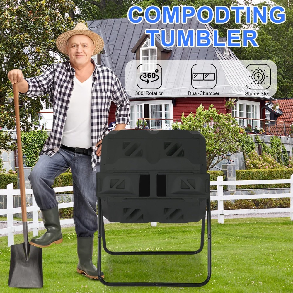43 Gallon Dual Chamber Tumblin - Compost Bin 评论和价格