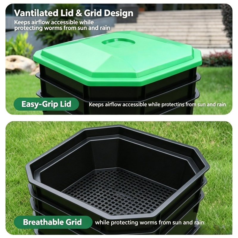 Worm Composter Bin for Kitchen - Compost Bin 评论和价格