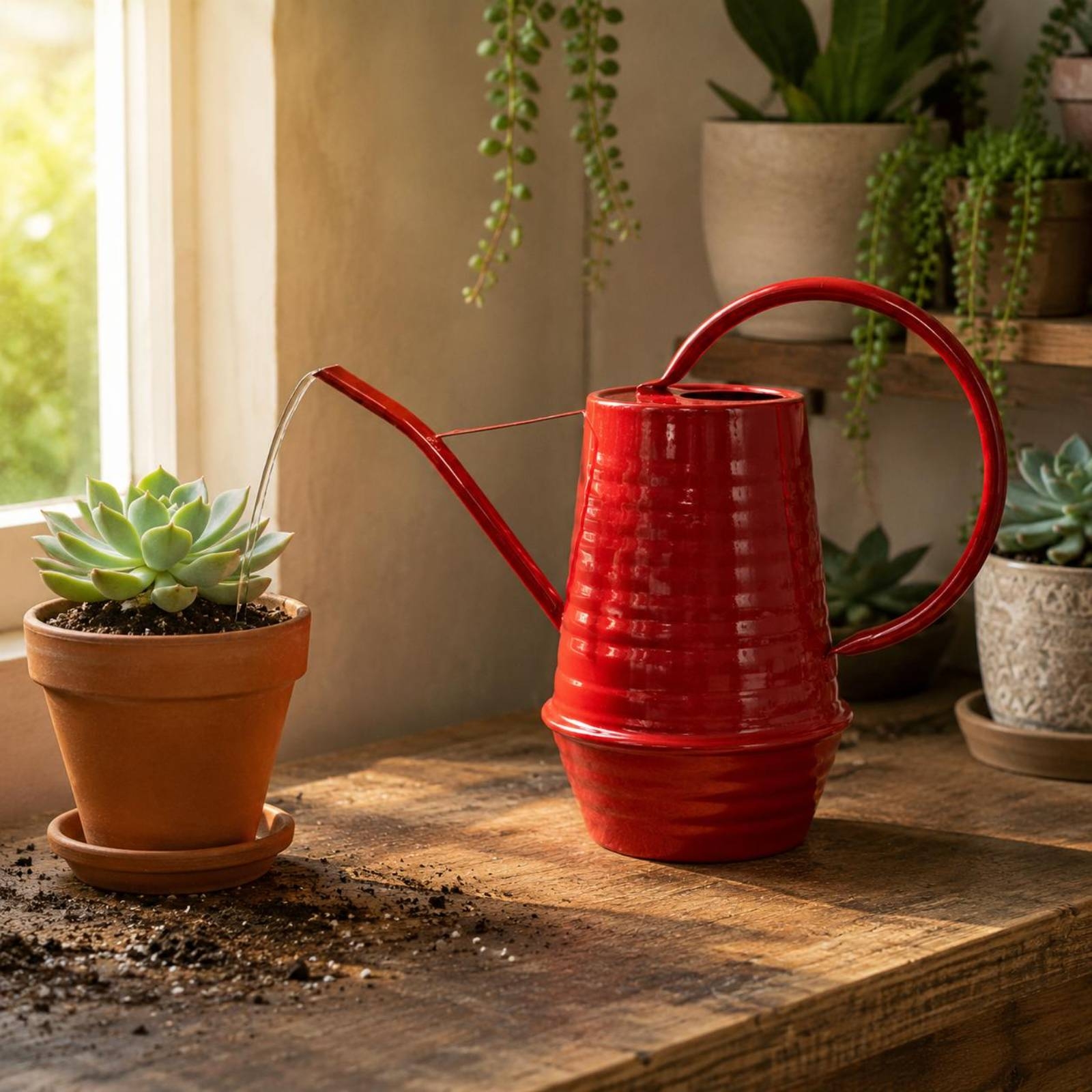 Long Spout Watering Can Rust-R - Gardening Tools Watering Can 评论和价格
