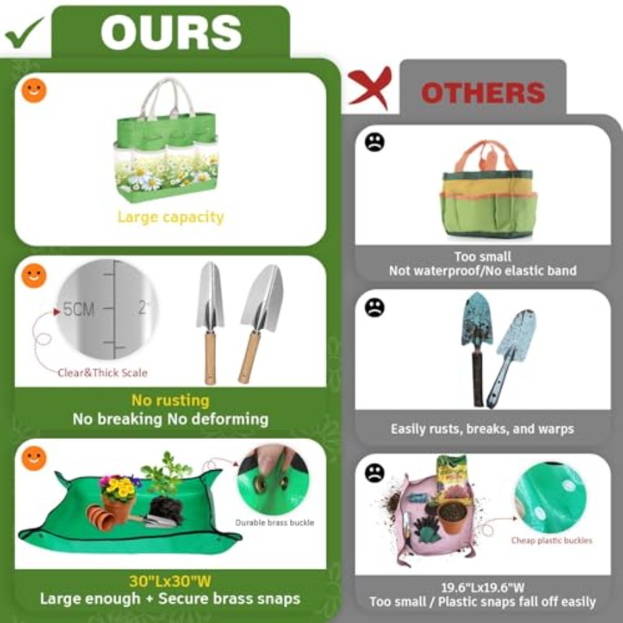 22Pcs Garden Tools Set for Wom - Gardening Tools Mothers Day 评论和价格