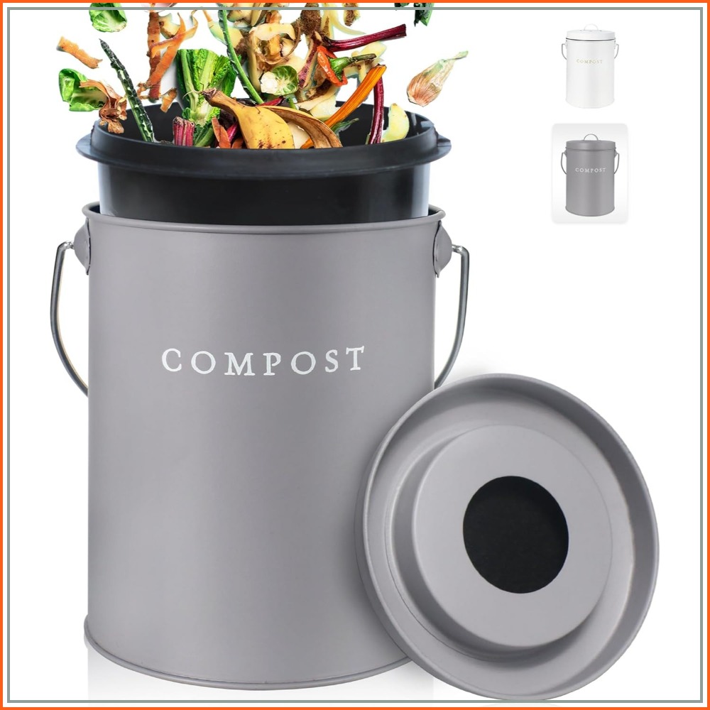 Indoor Compost Bin Kitchen Odo - Compost Bin 评论和价格