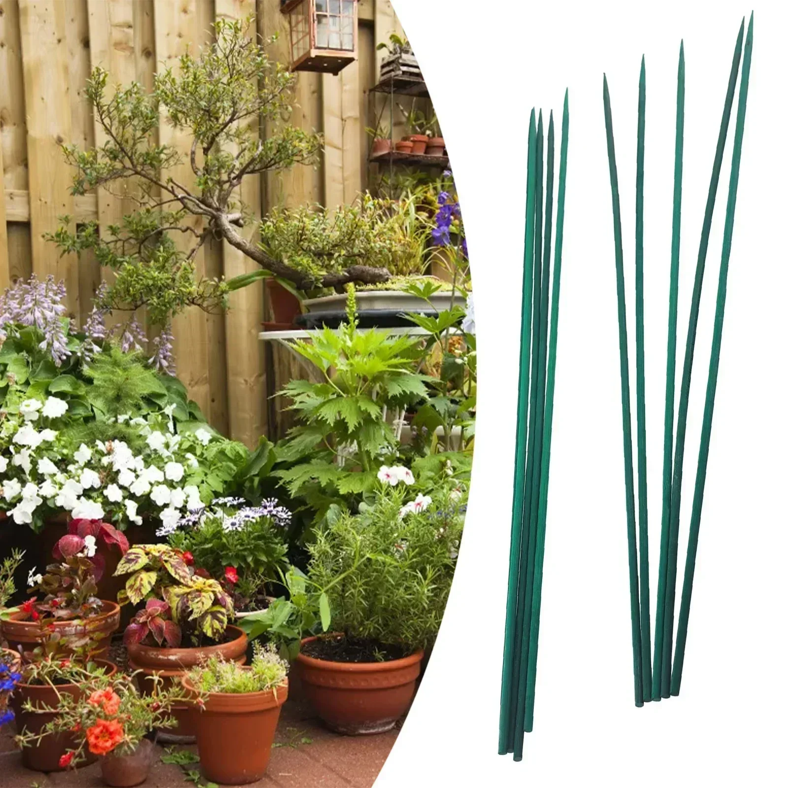 10pc 40cm Plant Stake KIT Wood - Gardening Tools Green 评论和价格