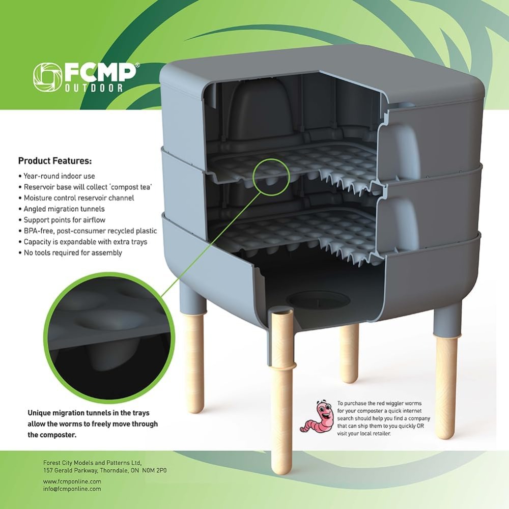 2-Tray Worm Composter Bin for  - Compost Bin 评论和价格