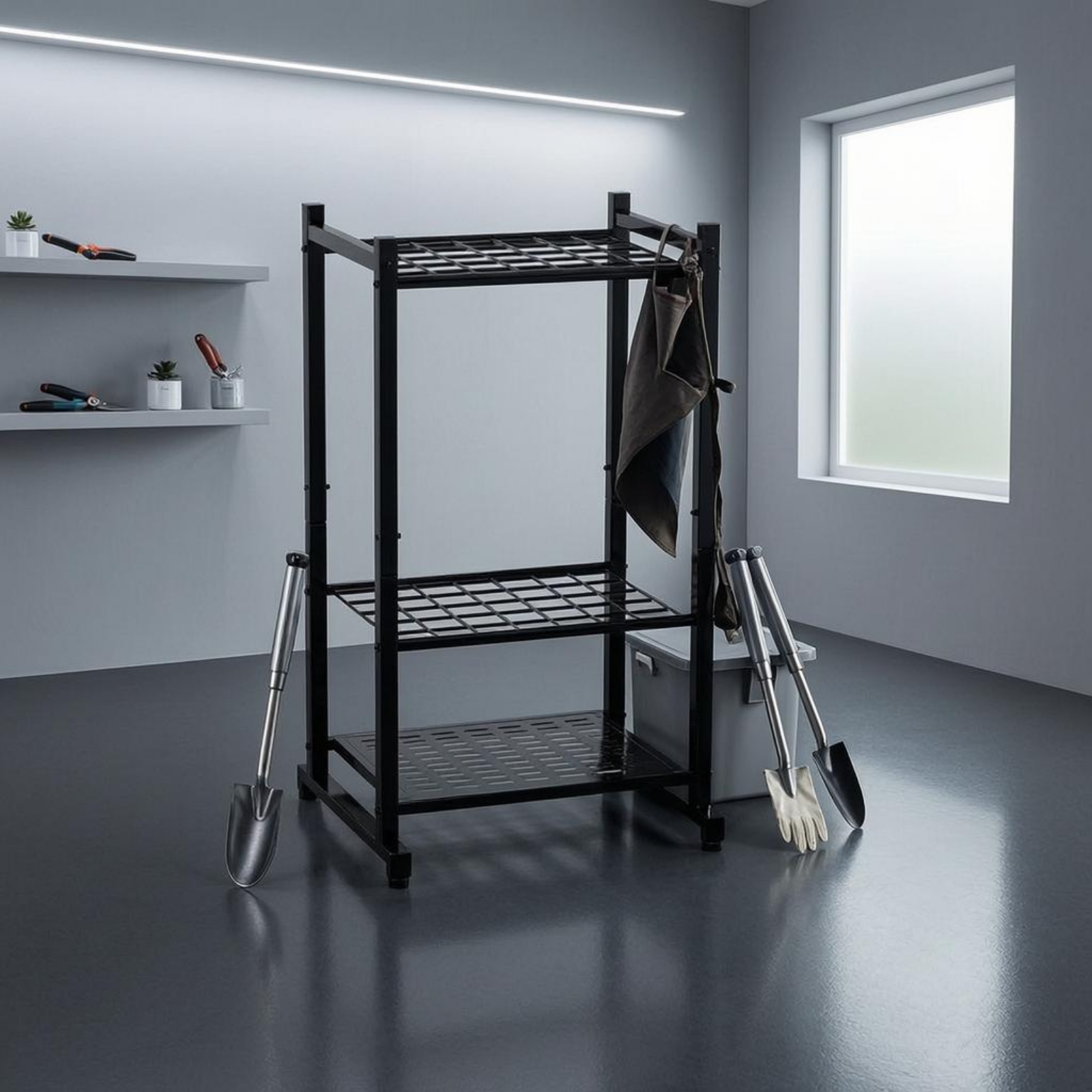Garden Tool Rack Three Shelf F - Gardening Tools Heavy Duty 评论和价格