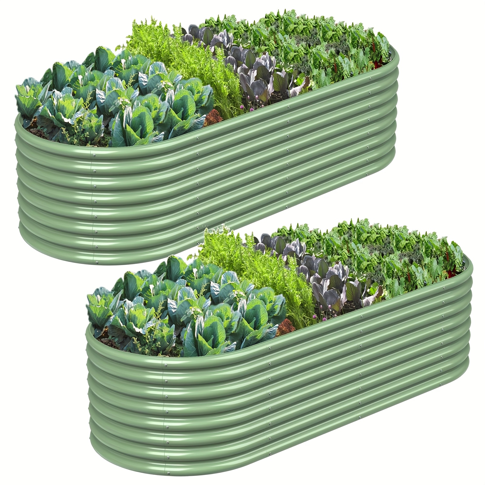 Outdoor Metal Planter Raised G - Gardening Tools Green 评论和价格