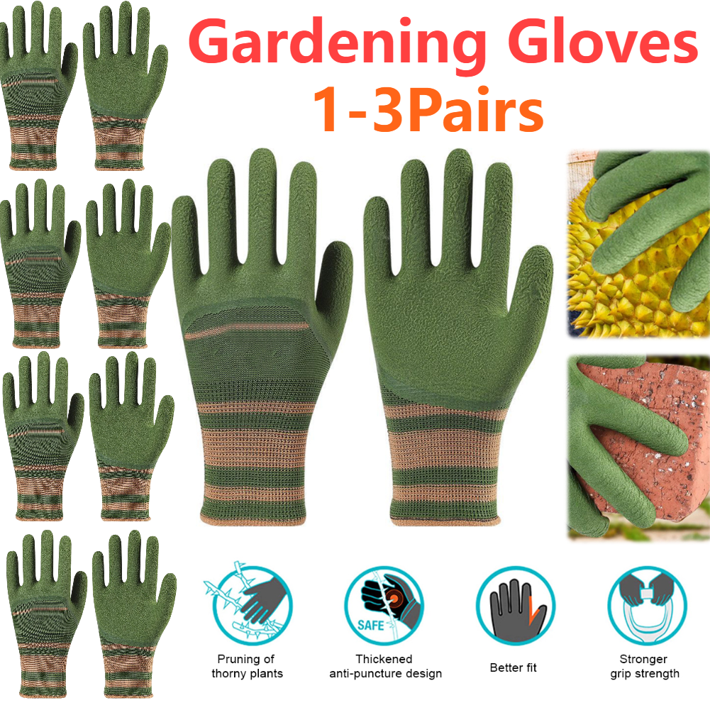 3-1 Pairs Durable Safety Glove - Garden Gloves Thorn Proof 评论和价格