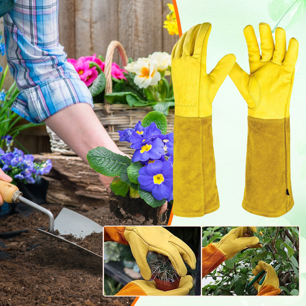 1 Pair Long Thorn Proof Garden - Garden Gloves Thorn Proof 评论和价格
