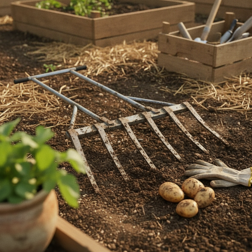 Steel Tines Fourche Agricole D - Gardening Tools Heavy Duty 评论和价格