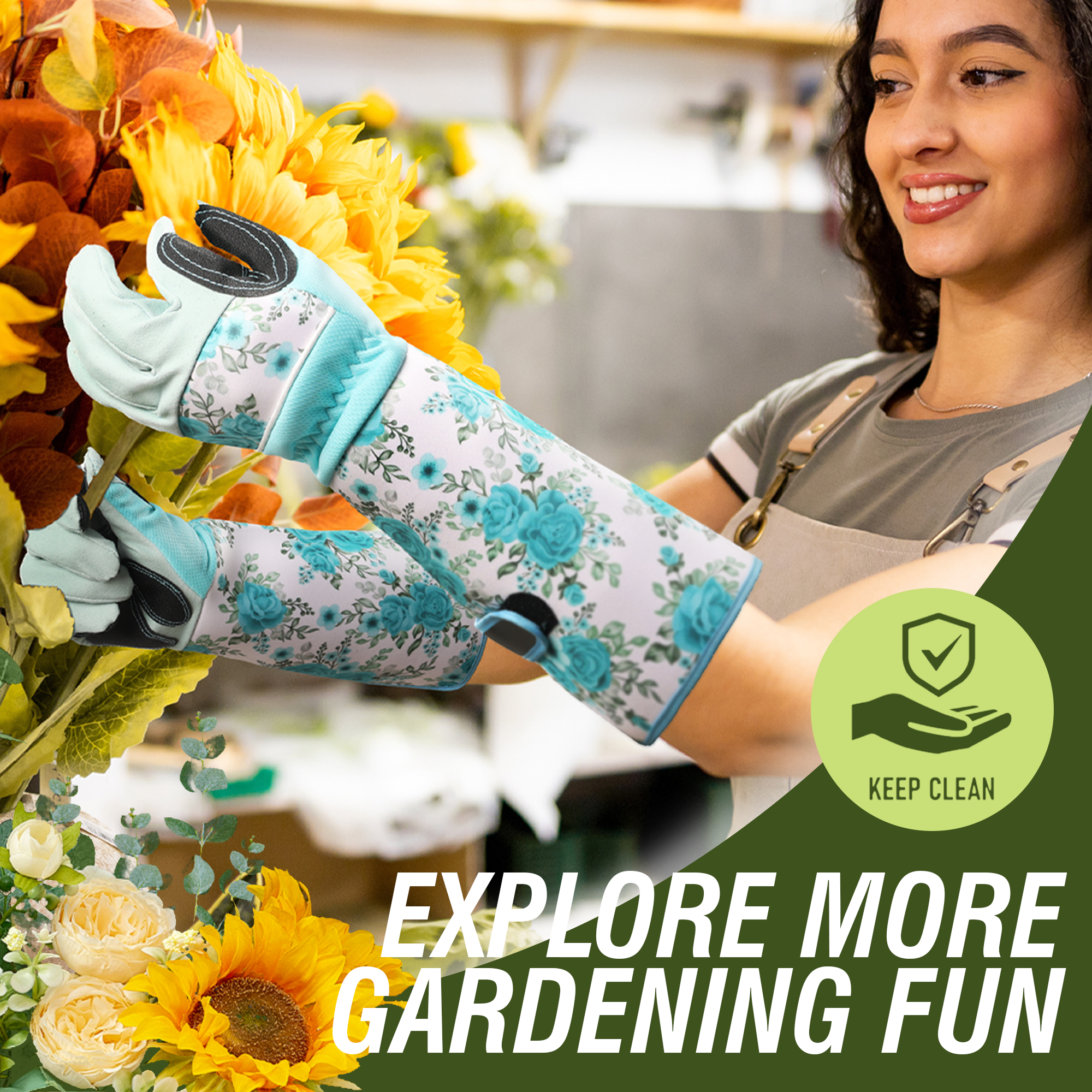 1 Pair Long Gardening Gloves T - Garden Gloves Thorn Proof 评论和价格