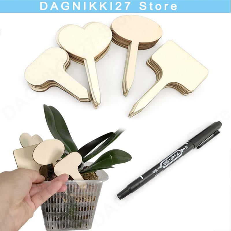 10x T-Type Wooden Plant Labels - Gardening Tools Types 评论和价格
