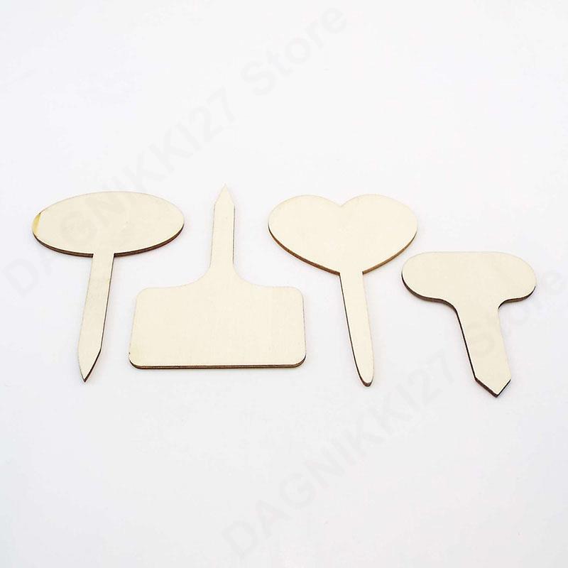 10x T-Type Wooden Plant Labels - Gardening Tools Types 评论和价格