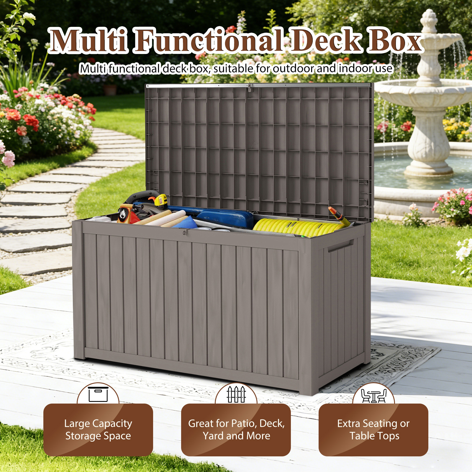 180 Gallon Heavy-Duty Resin Ou - Gardening Tools Organizer 评论和价格