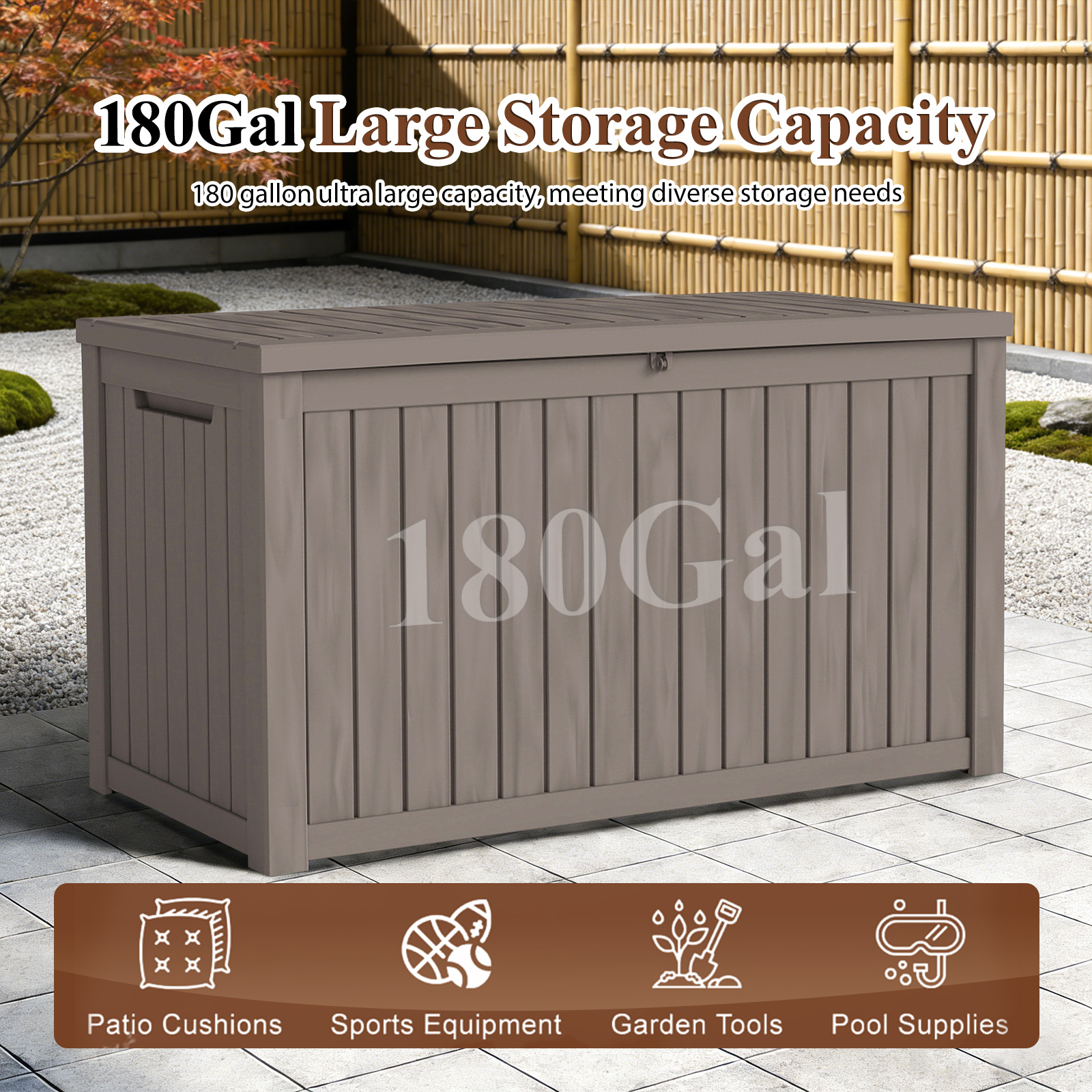 180 Gallon Heavy-Duty Resin Ou - Gardening Tools Organizer 评论和价格