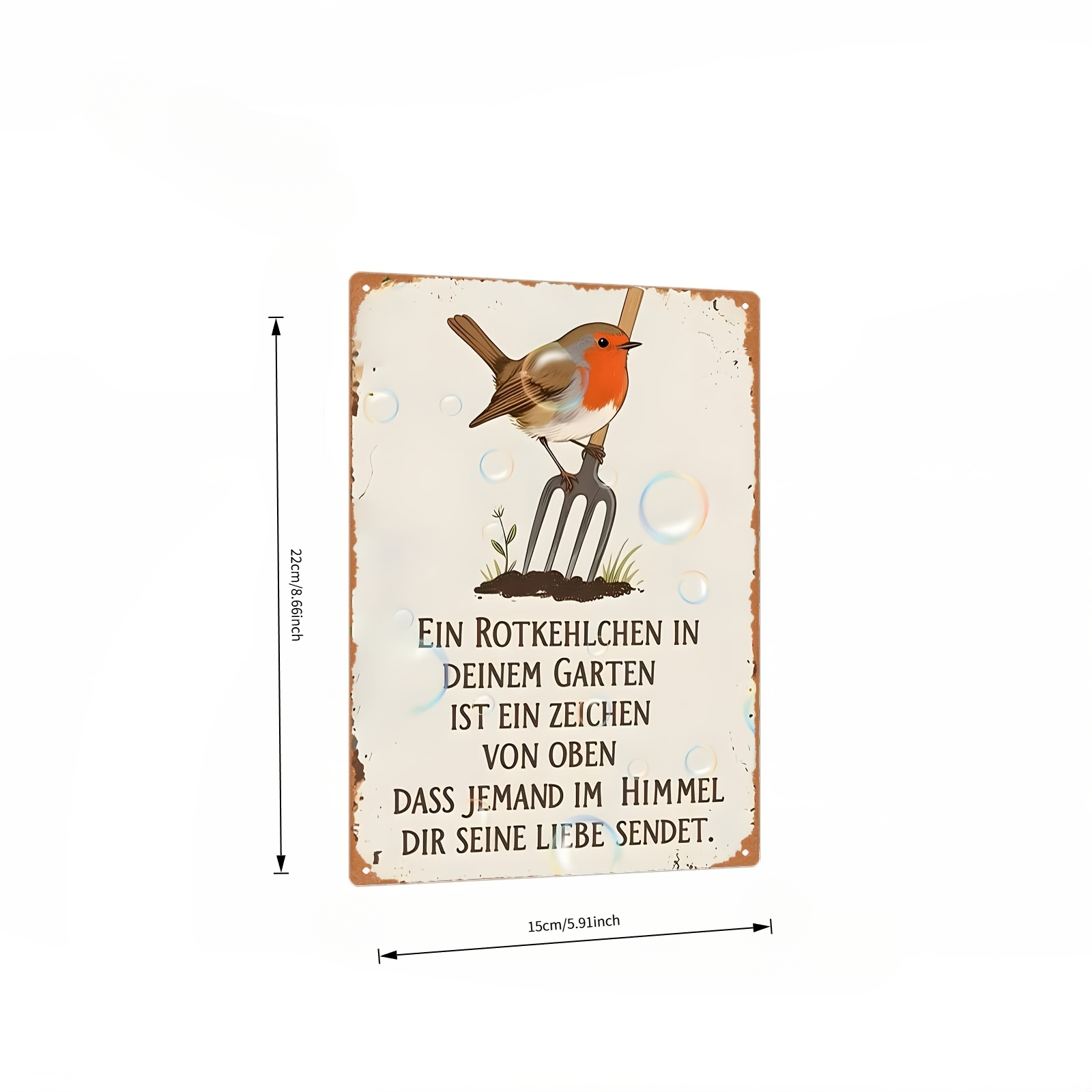 Vintage Wooden Sign Retro Bird - Gardening Tools German 评论和价格