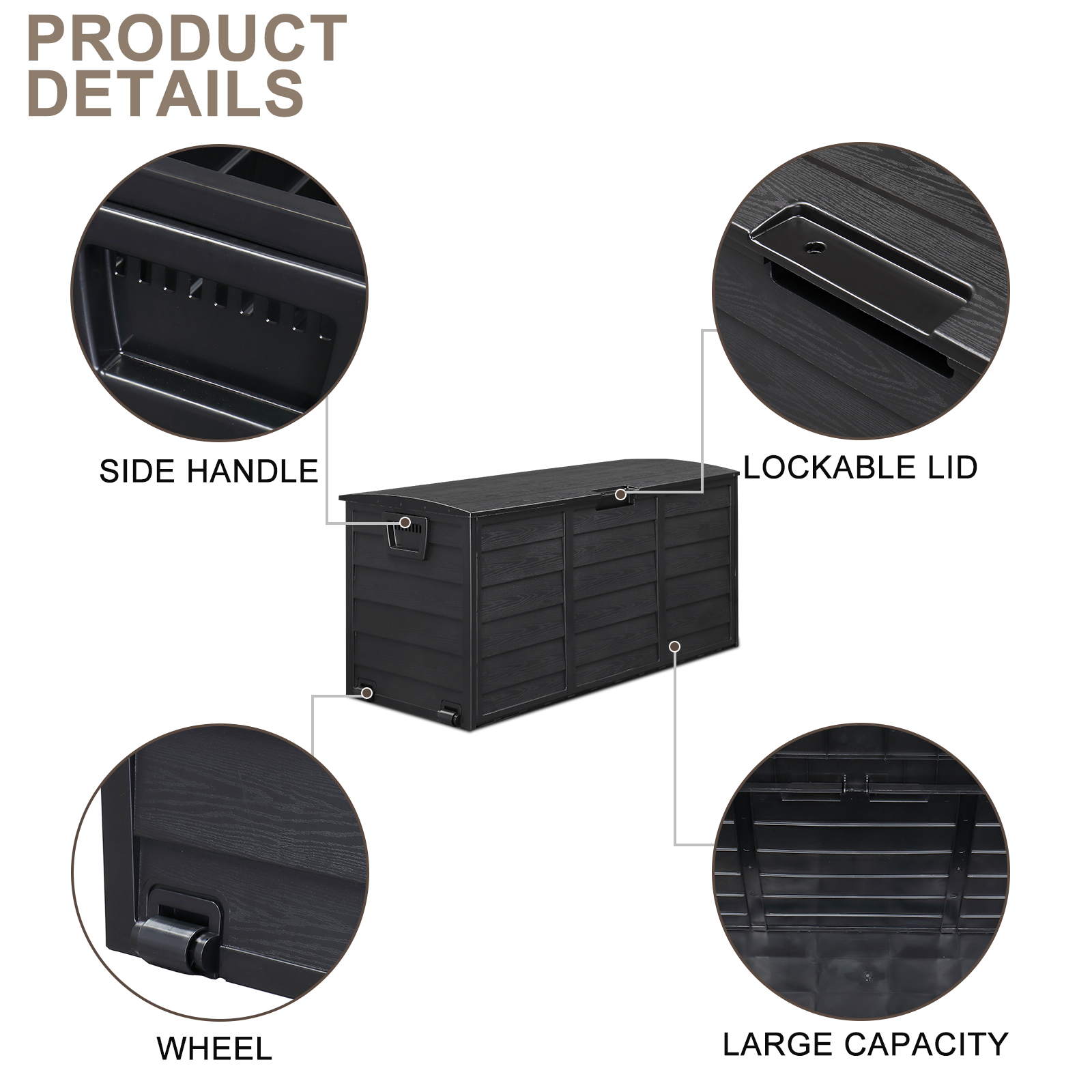 75gal 280L Outdoor Garden Plas - Gardening Tools Organizer 评论和价格