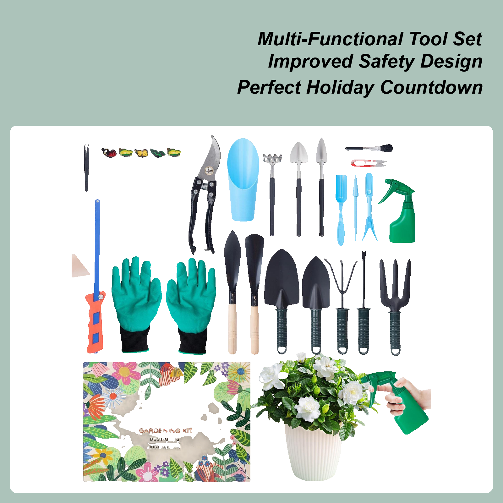 24 Days Countdown Calendar Pra - Gardening Tools Mothers Day 评论和价格