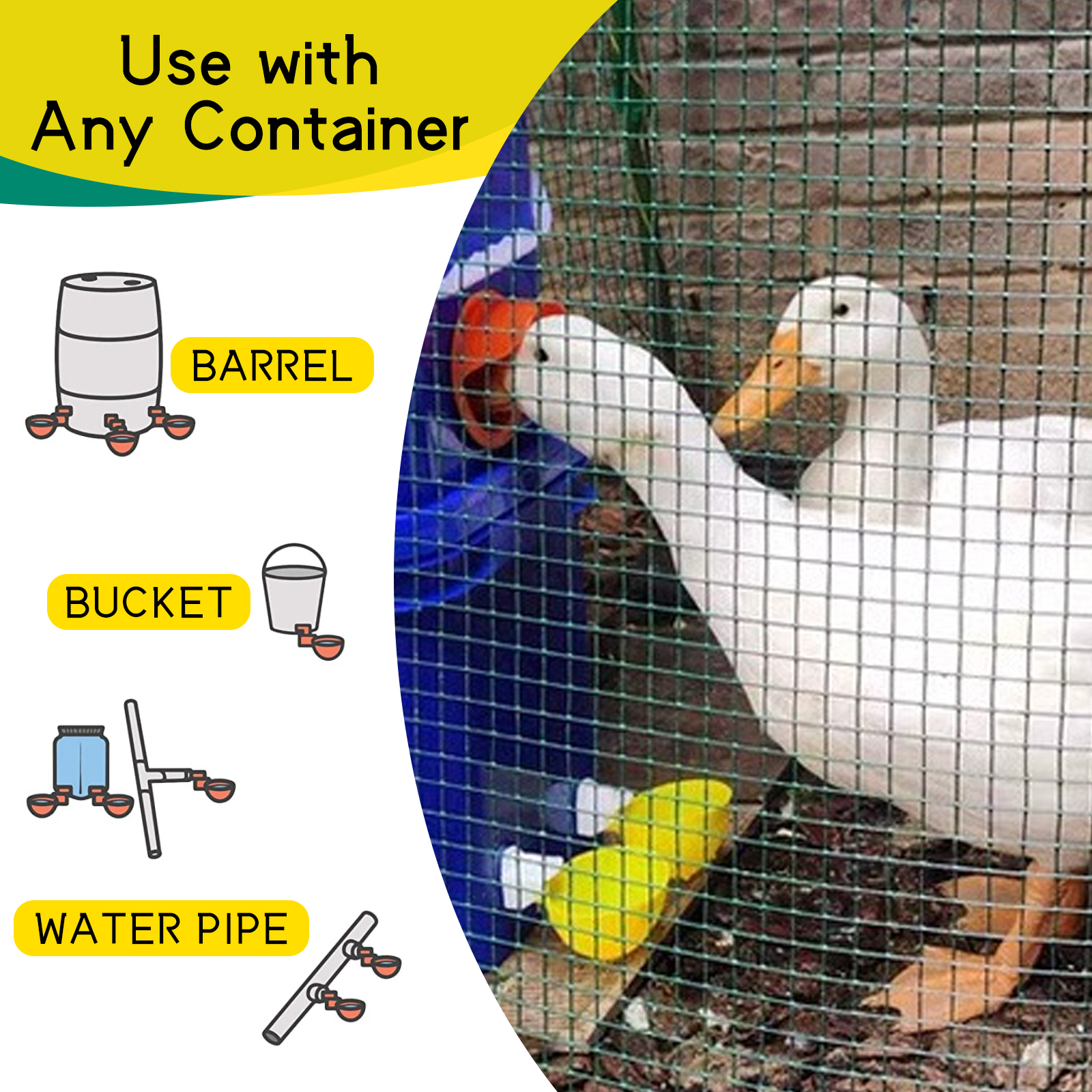 10PCS Chicken Drinker Cup Poul - Fertilizer Dispenser 评论和价格
