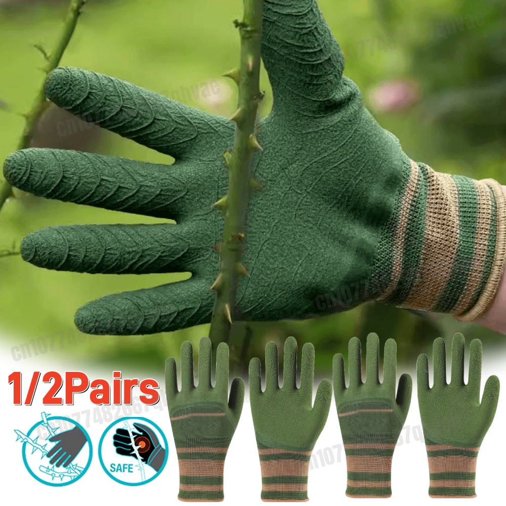 1/2pairs Gardening Gloves Thor - Garden Gloves Thorn Proof 评论和价格