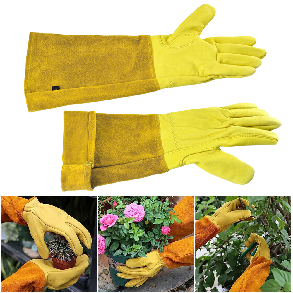 1 Pair Long Thorn Proof Garden - Garden Gloves Thorn Proof 评论和价格