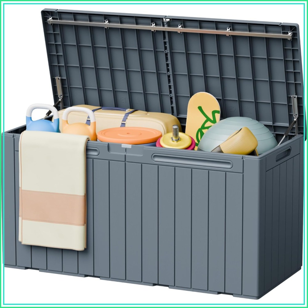 110 Gallon Outdoor Storage Box - Gardening Tools Organizer 评论和价格