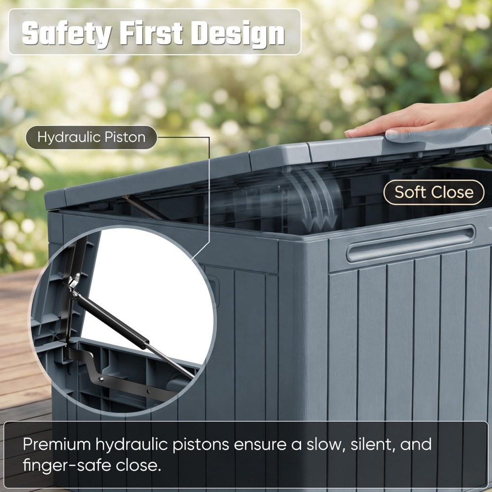 110 Gallon Outdoor Storage Box - Gardening Tools Organizer 评论和价格