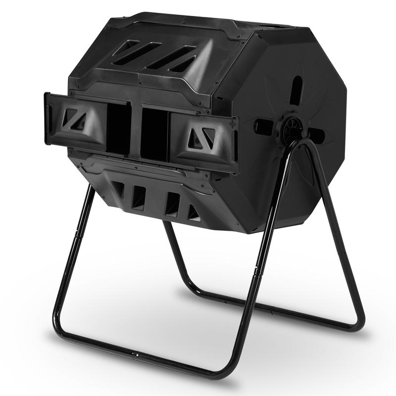 42-gallon Black Plastic Compos - Compost Bin 评论和价格